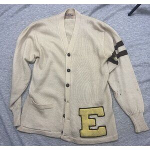 Sweater Shoppe Cardigan Sweaters Men's Size Medium Long Sleeve Tan